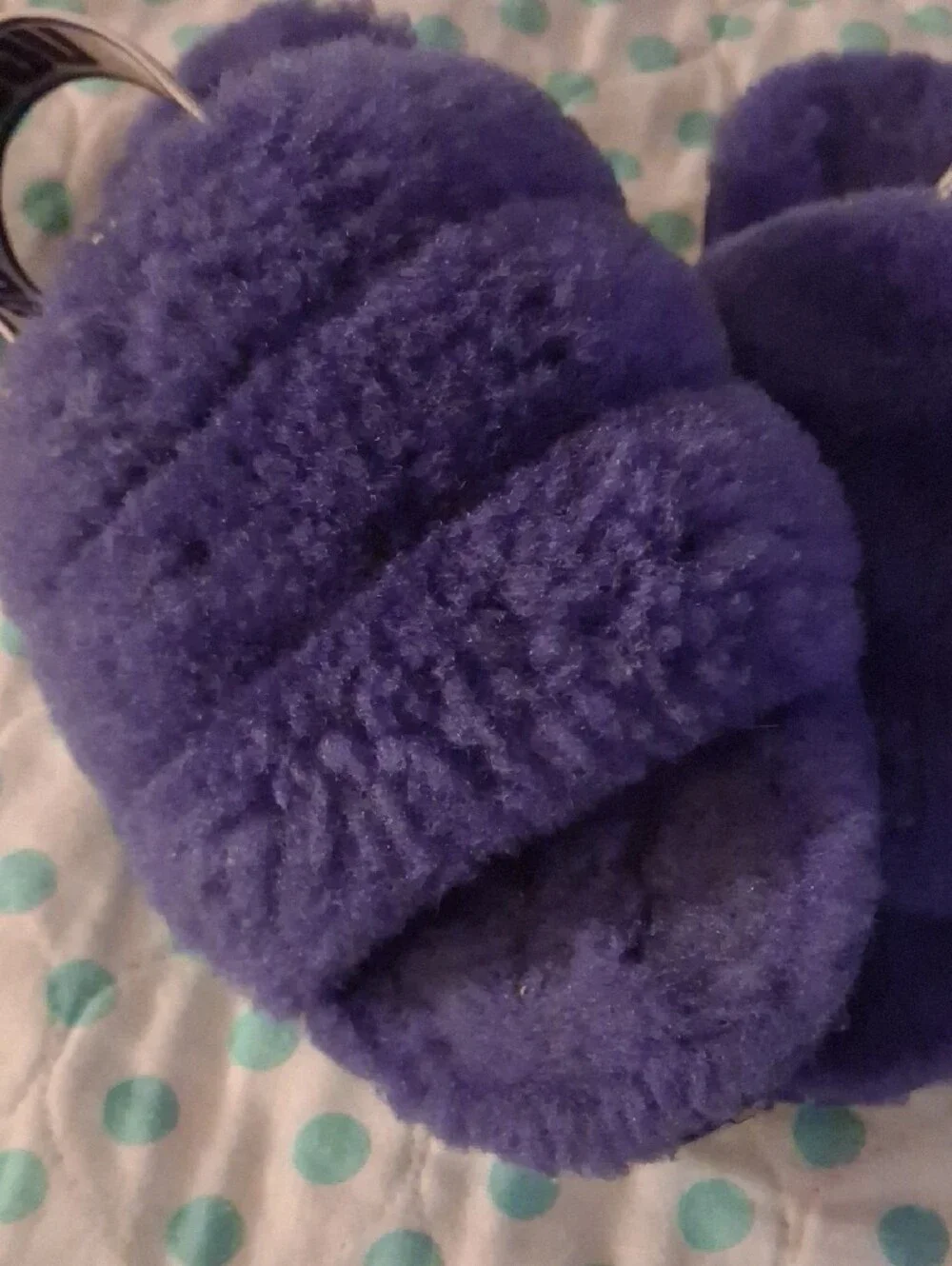 Kids  Uggs Plush Slide Sandals - Purple Sz